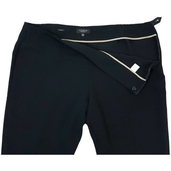 Talbots ~Woman Plus Size 20WP~Black Cropped Dress Pants High Rise Pockets Career - Picture 15 of 15